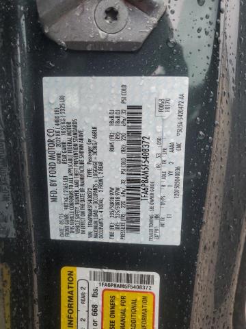 2015 Ford Mustang VIN: 1FA6P8AM5F5408372 Lot: 59678644