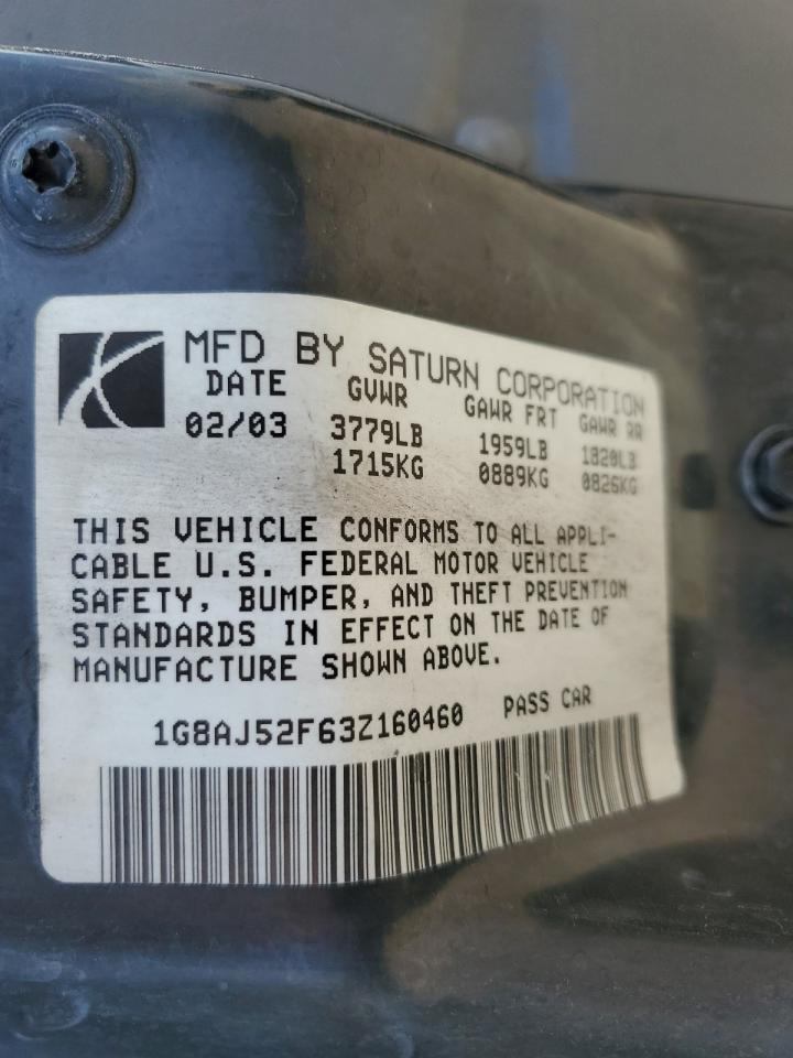 1G8AJ52F63Z160460 2003 Saturn Ion Level 2