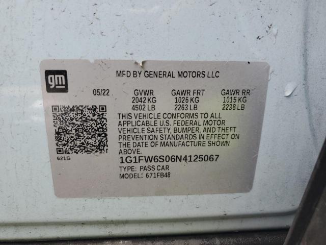 2022 Chevrolet Bolt Ev 1Lt VIN: 1G1FW6S06N4125067 Lot: 59276174