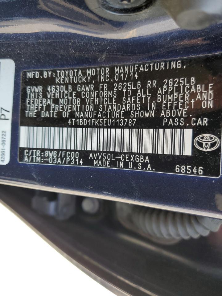 4T1BD1FK5EU113787 2014 Toyota Camry Hybrid