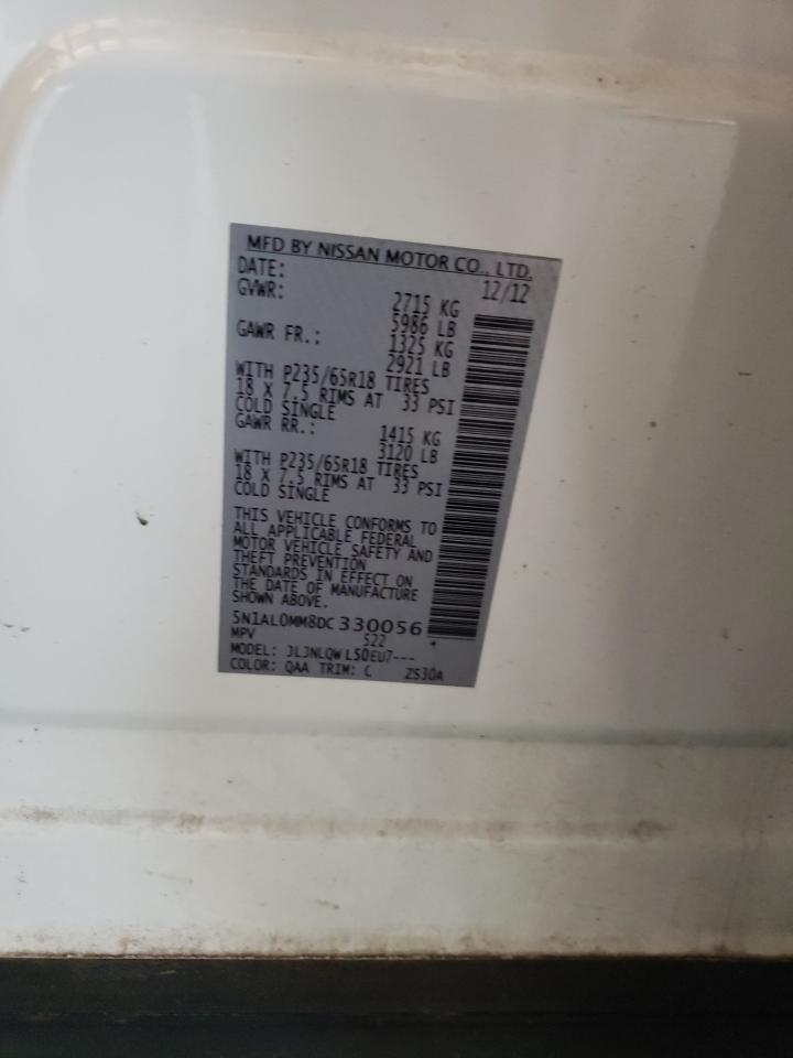 5N1AL0MM8DC330056 2013 Infiniti Jx35