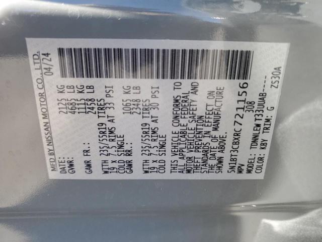 2024 NISSAN ROGUE SL - 5N1BT3CBXRC721156