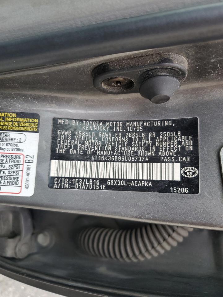 4T1BK36B96U087374 2006 Toyota Avalon Xl