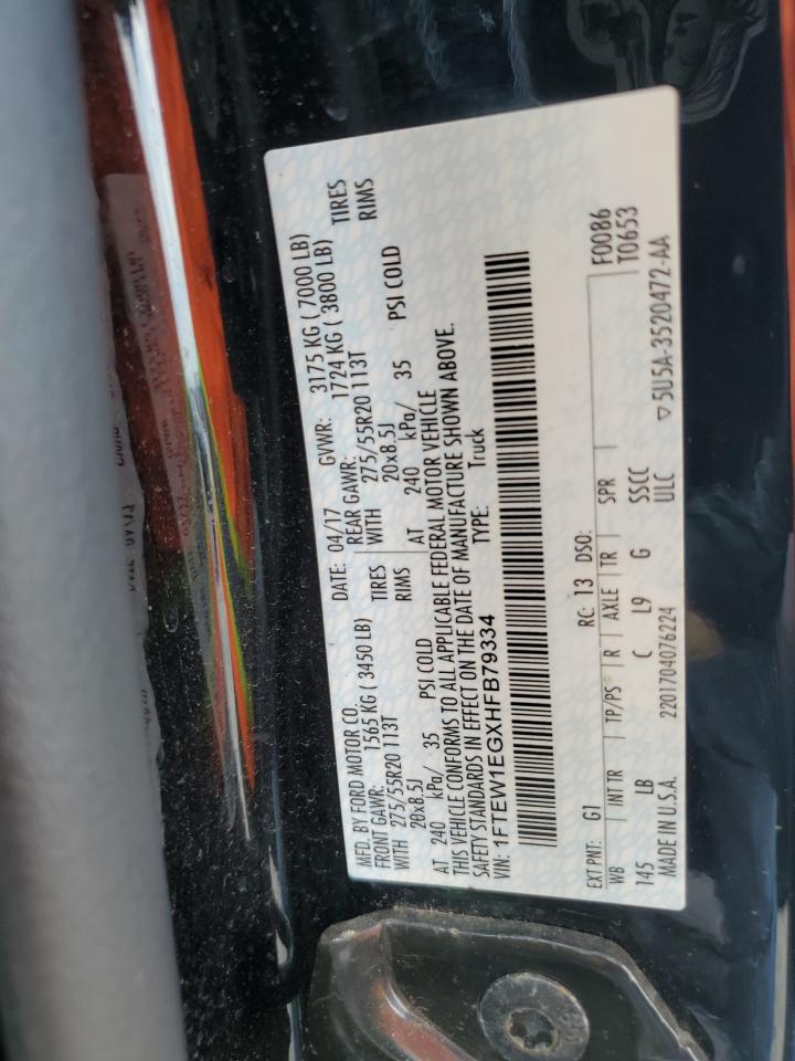 1FTEW1EGXHFB79334 2017 Ford F150 Supercrew