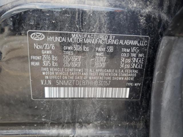 2017 HYUNDAI SANTA FE S - 5NMZTDLB7HH030157