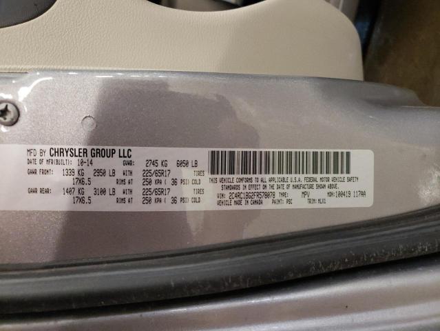 2015 Chrysler Town & Country Touring VIN: 2C4RC1BG2FR578078 Lot: 57518654