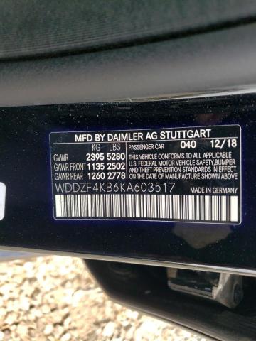 2019 Mercedes-Benz E 300 4Matic VIN: WDDZF4KB6KA603517 Lot: 58765974