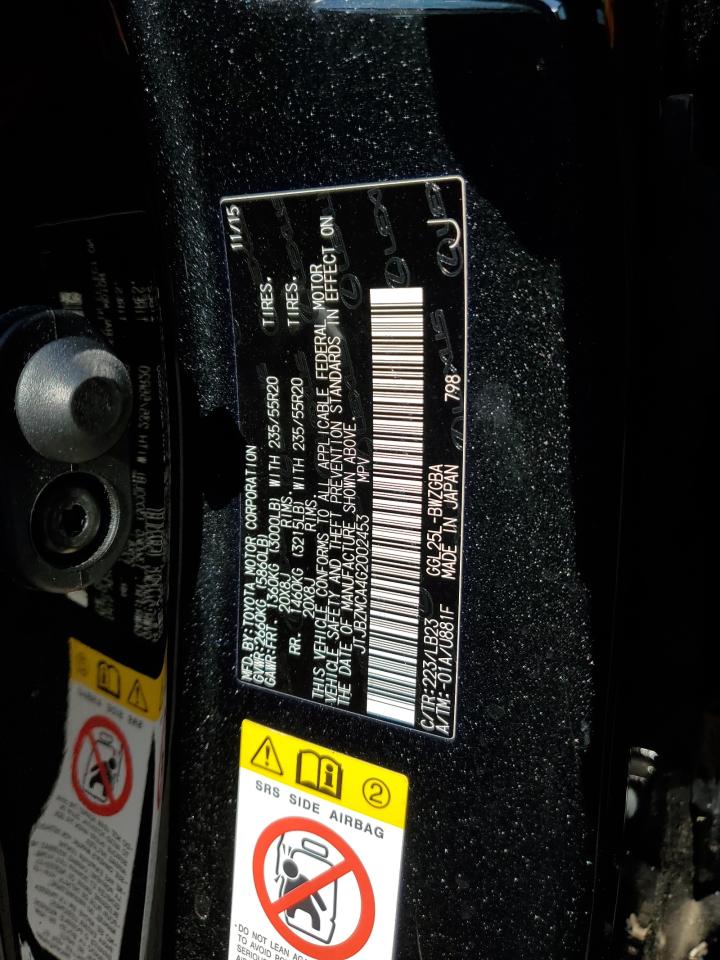 JTJBZMCA4G2002453 2016 Lexus Rx 350