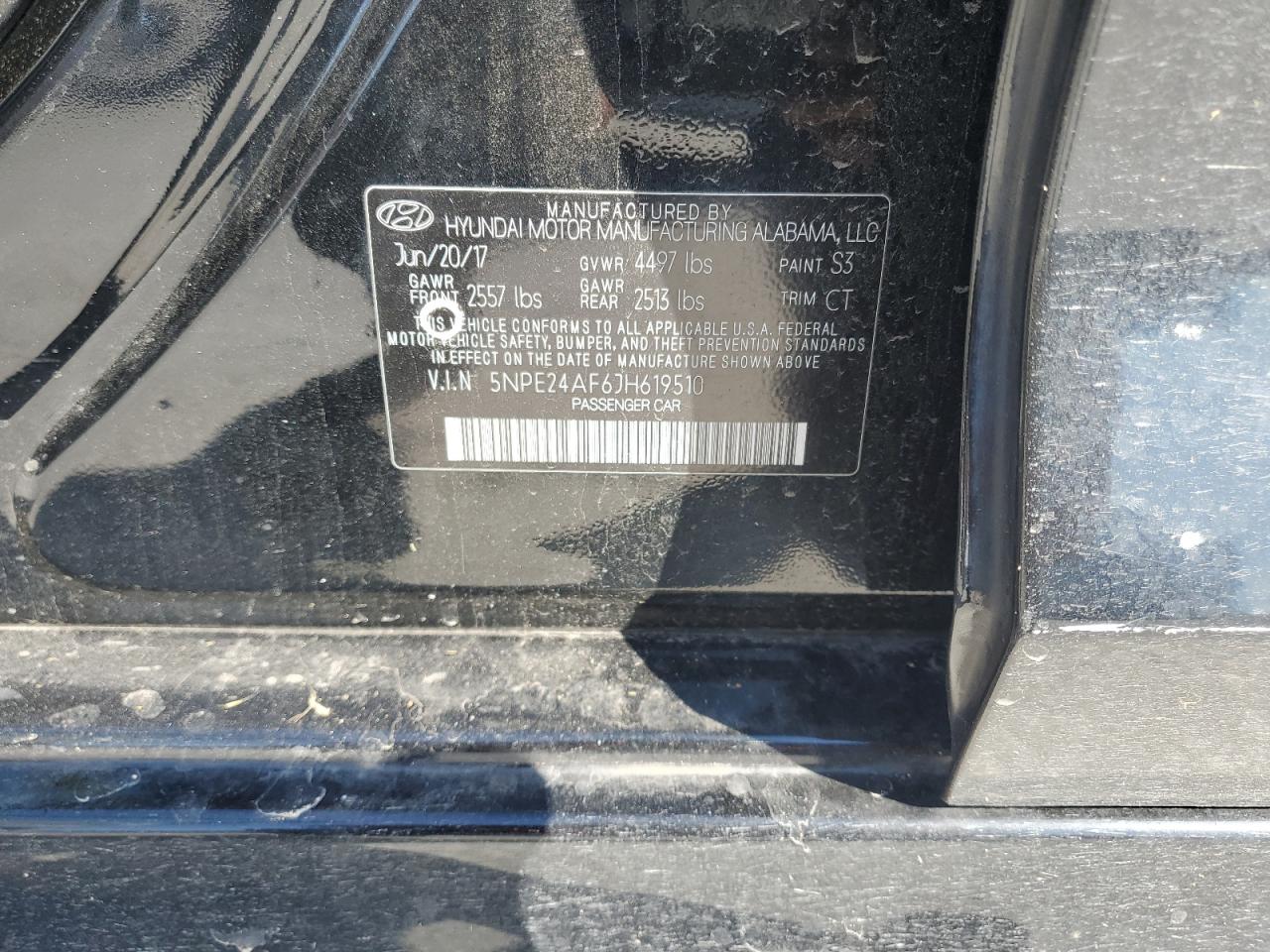 5NPE24AF6JH619510 2018 Hyundai Sonata Se