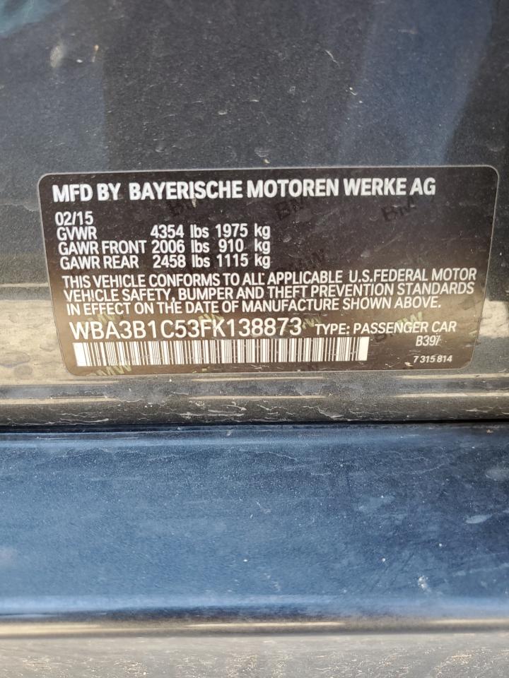 WBA3B1C53FK138873 2015 BMW 320 I
