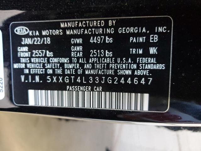 2018 Kia Optima Lx VIN: 5XXGT4L33JG244647 Lot: 57768124