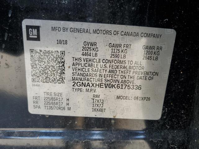 2GNAXHEV0K6175336 2019 CHEVROLET EQUINOX - Image 14