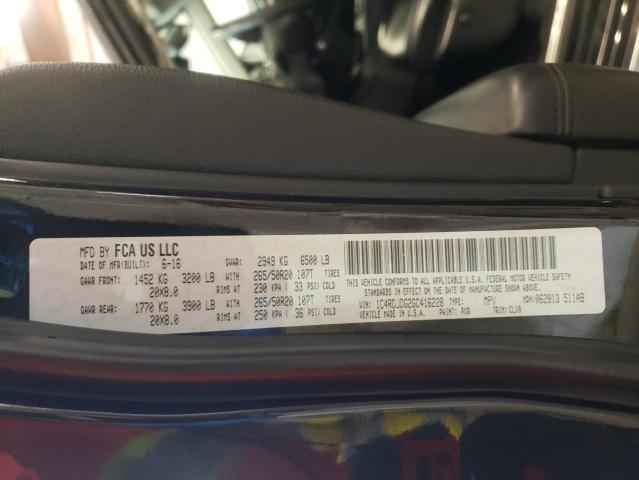 2016 Dodge Durango Limited VIN: 1C4RDJDG2GC416228 Lot: 59858354