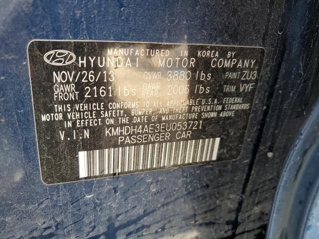 VIN KMHDH4AE3EU053721 2014 Hyundai Elantra, SE no.13