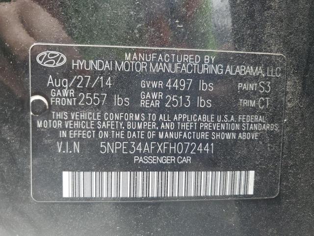 VIN 5NPE34AFXFH072441 2015 Hyundai Sonata, Sport no.12