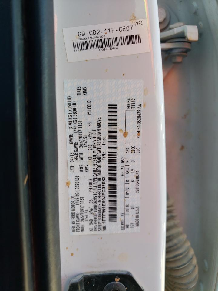 1FTFW1E59JFC97982 2018 Ford F150 Supercrew