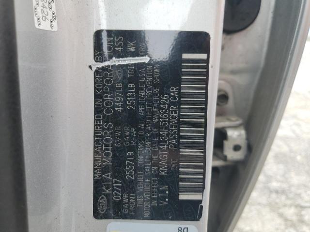 2017 Kia Optima Lx VIN: KNAGT4L34H5163426 Lot: 58164704