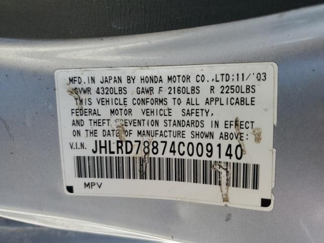 2004 Honda Cr-V Ex VIN: JHLRD78874C009140 Lot: 56264364