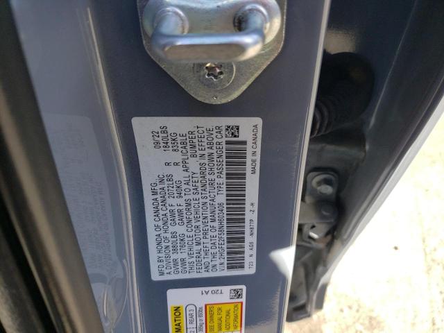 2022 HONDA CIVIC SPOR - 2HGFE2F58NH603406