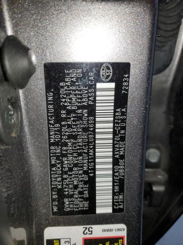 4T1G11AK4LU874698 | 2020 Toyota camry se