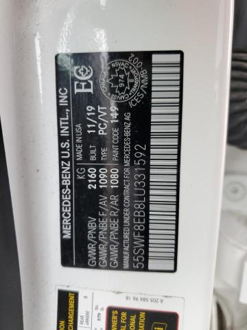 2020 Mercedes-Benz C 300 4Matic VIN: 55SWF8EB8LU331592 Lot: 60734534