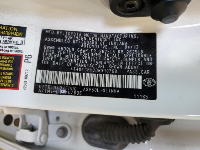 VIN 4T4BF1FK2DR310768 2013 Toyota Camry, L no.13