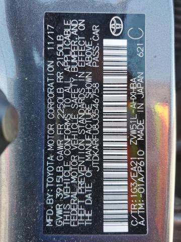 2018 Toyota Prius VIN: JTDKARFU8J3546758 Lot: 59259504