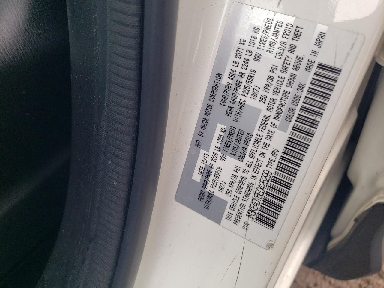 JM3KE4DY6E0425299 2014 Mazda Cx-5 Gt