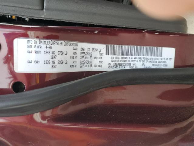 2000 Jeep Grand Cherokee Laredo VIN: 1J4GW48S8YC366383 Lot: 60353664