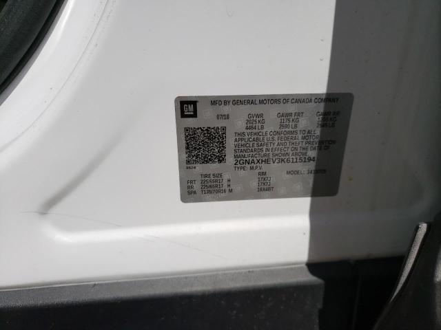 2019 Chevrolet Equinox Ls VIN: 2GNAXHEV3K6115194 Lot: 58086524