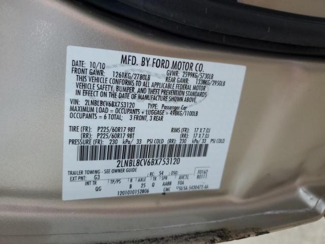 2011 Lincoln Town Car Signature Limited VIN: 2LNBL8CV6BX753120 Lot: 59952454