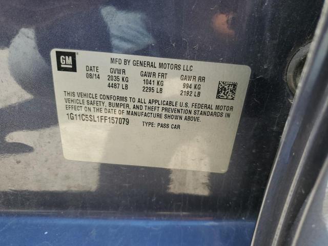 2015 Chevrolet Malibu 1Lt VIN: 1G11C5SL1FF157079 Lot: 58600264