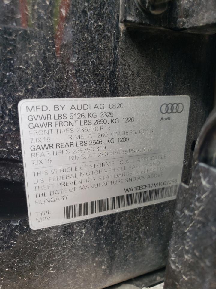 WA1EECF37M1007256 2021 Audi Q3 Premium Plus S Line 45