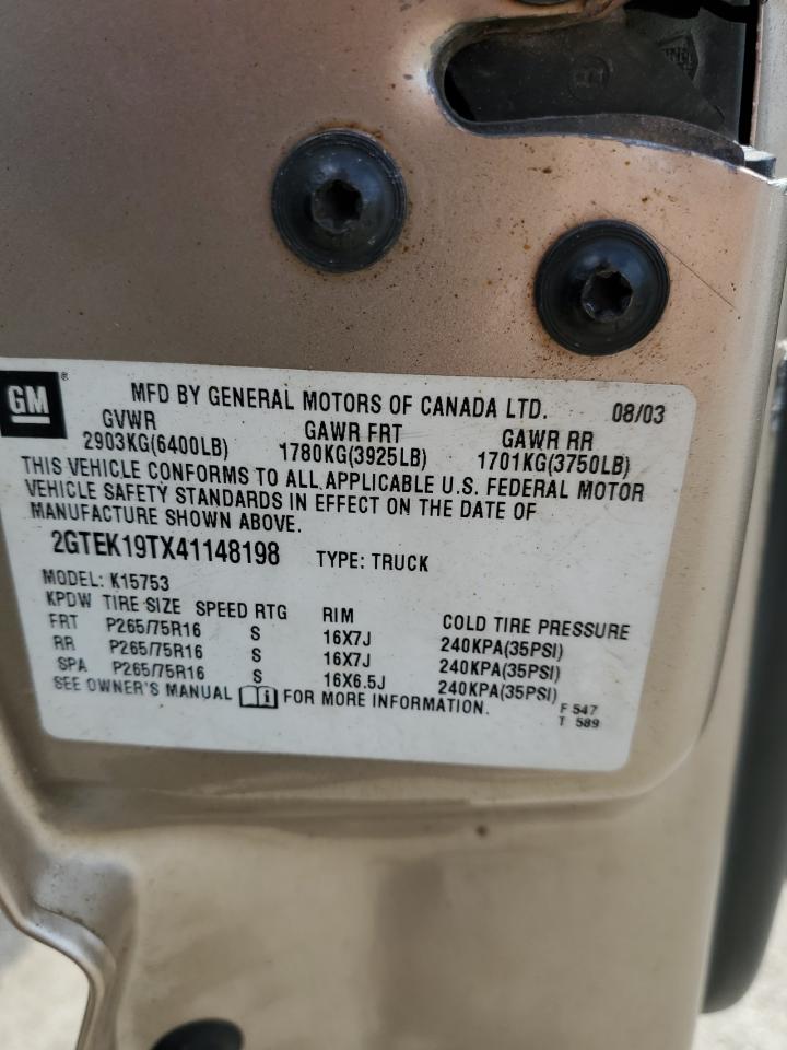 2GTEK19TX41148198 2004 GMC New Sierra K1500
