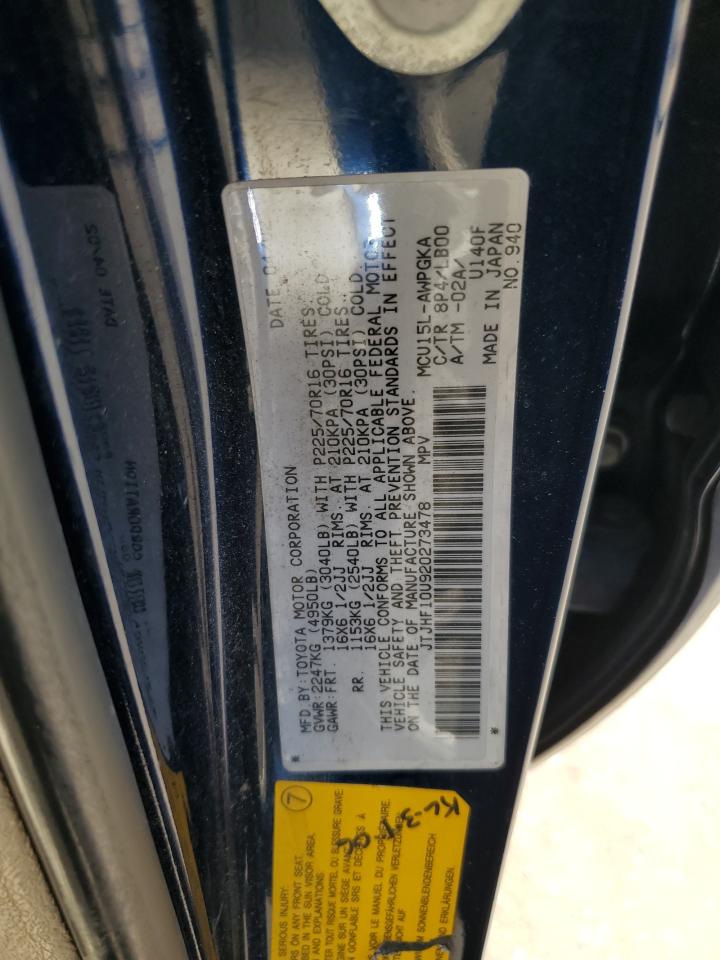 JTJHF10U920273478 2002 Lexus Rx 300