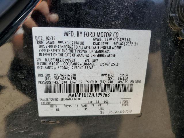 2018 FORD ECOSPORT S - MAJ6P1UL2JC199963