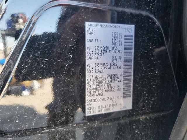 2022 NISSAN PATHFINDER - 5N1DR3DG5NC267197