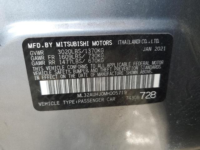 2021 Mitsubishi Mirage Es VIN: ML32AUHJ0MH005719 Lot: 57815514