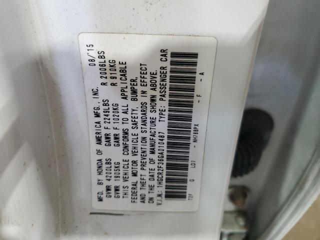 1HGCR2F36GA010487 2016 HONDA ACCORD - Image 12