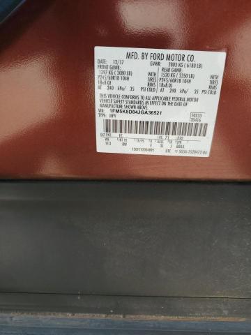 2018 Ford Explorer Xlt VIN: 1FM5K8D84JGA36521 Lot: 60897824