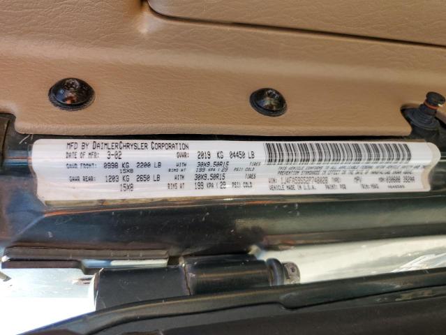 2002 Jeep Wrangler / Tj Sahara VIN: 1J4FA59S52P748028 Lot: 59792054