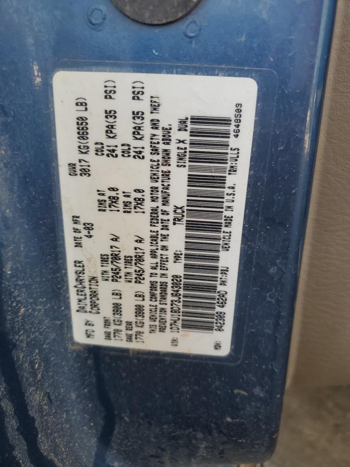 1D7HU18D73J643020 2003 Dodge Ram 1500 St