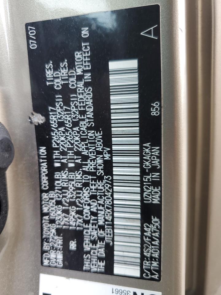 JTEBT14RX78042973 2007 Toyota 4Runner Sr5