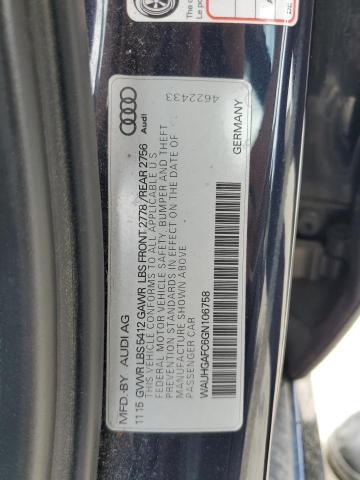 2016 Audi A6 Prestige VIN: WAUHGAFC6GN106758 Lot: 57657894