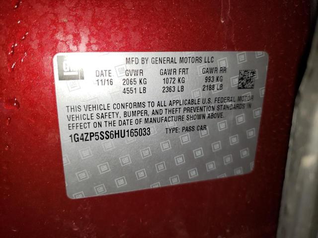 2017 Buick Lacrosse Essence VIN: 1G4ZP5SS6HU165033 Lot: 59489854