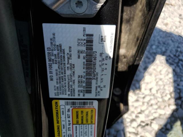 VIN 3FA6P0HD9KR160173 2019 Ford Fusion, SE no.12