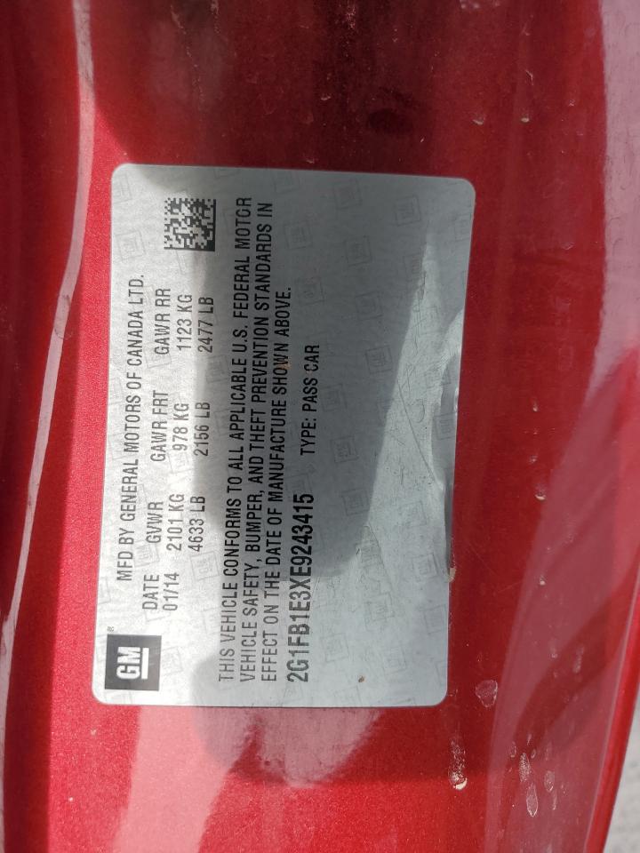 2G1FB1E3XE9243415 2014 Chevrolet Camaro Lt