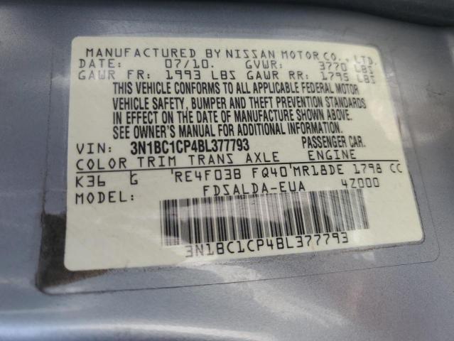 2011 Nissan Versa S VIN: 3N1BC1CP4BL377793 Lot: 60485984