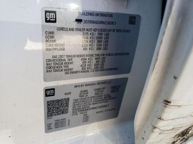 2022 GMC SIERRA LIM - 1GTR9AED9NZ183917