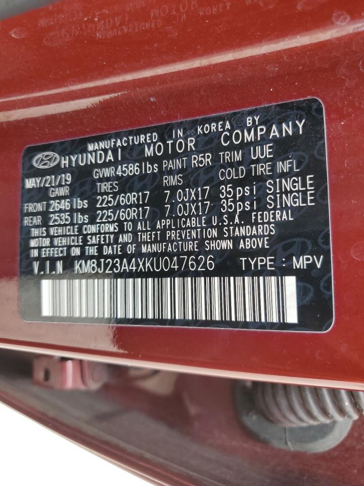 KM8J23A4XKU047626 2019 Hyundai Tucson Se